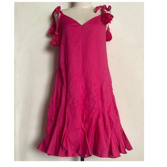 NEW RHODE HOT PINK CASEY SLEEVELESS MINI DRESS SIZE M - Picture 2 of 11